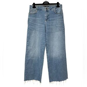 BODEN Wide Leg High Rise Distressed Denim Jeans